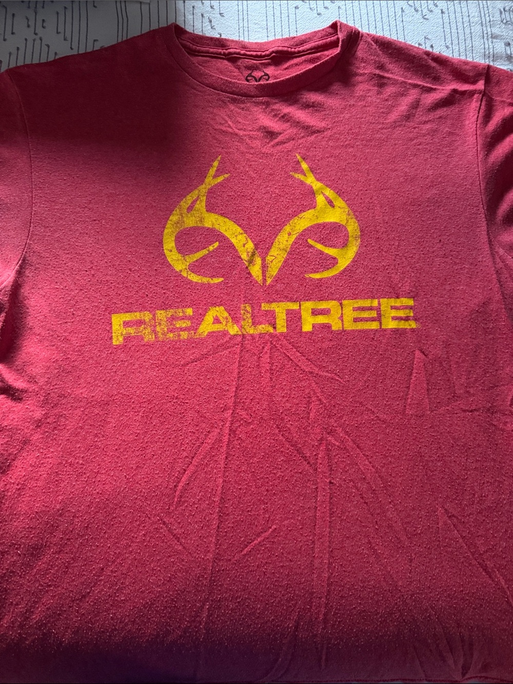 Realtree Red T‑Shirt with Yellow Logo